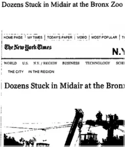 Dozens stuck in midair at the Bronx Zoo — The New York Times